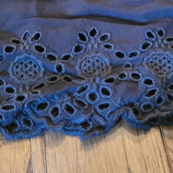 Black Off-Shoulder Romper w/ Eyelit Trim Great Used Condition. - Picture 9 of 13